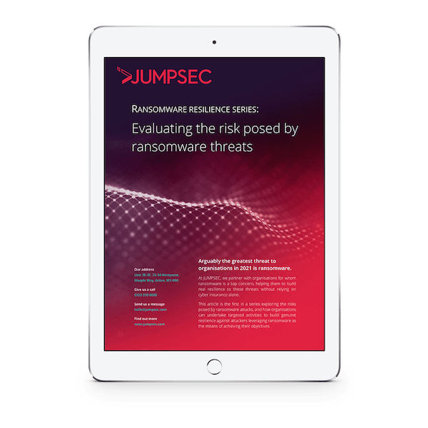 Evaluating the risk posed by ransomware threats ipad